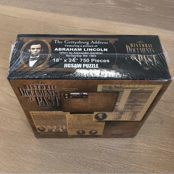 The Gettysburg Address Jigsaw Puzzle Lincoln Portrait 750 Pieces New NWT Games - Picture 4 of 5